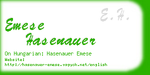 emese hasenauer business card